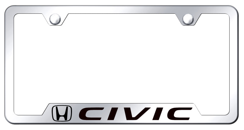 Civic Cut-Out Frame - Laser Etched Mirrored