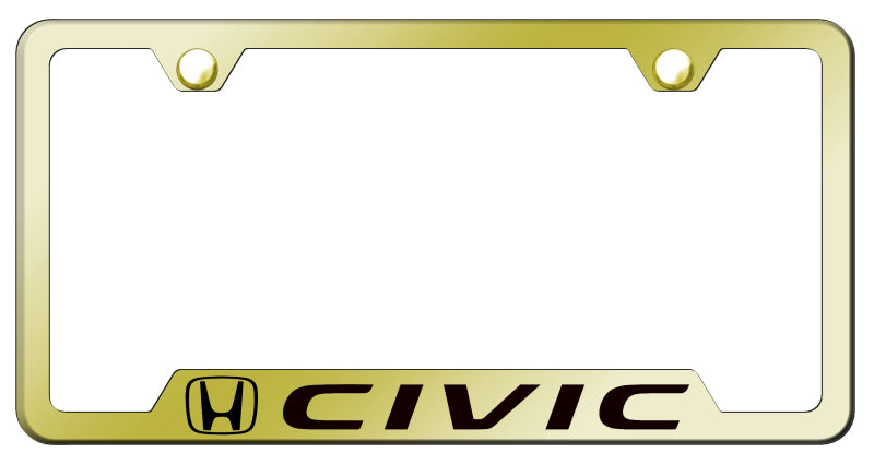 Civic Cut-Out Frame - Laser Etched Gold