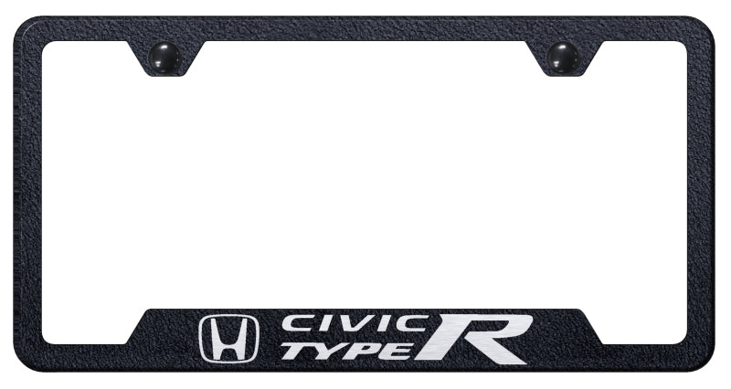 Civic Type R Cut-Out Frame - Laser Etched Rugged Black