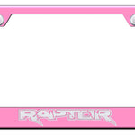 Raptor Cut-Out Frame - Laser Etched Pink