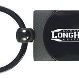 Ram Longhorn Laramie Two-Tone Rectangular Key Fob - Gun Metal