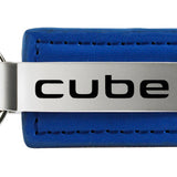 Nissan Cube Leather Key Fob - Blue