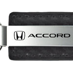 Honda Accord Carbon Fiber Leather Key Fob - Black