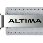 Nissan Altima Carbon Fiber Leather Key Fob - White