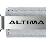 Nissan Altima Carbon Fiber Leather Key Fob - White