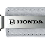Honda Carbon Fiber Leather Key Fob - White