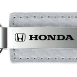 Honda Carbon Fiber Leather Key Fob - White