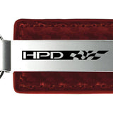 Honda HPD Carbon Fiber Leather Key Fob - Burgundy