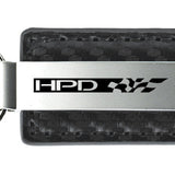 Honda HPD Carbon Fiber Leather Key Fob - Gun Metal