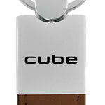 Nissan Cube Duo Leather / Chrome Key Fob - Brown