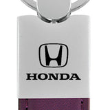 Honda Duo Leather / Chrome Key Fob - Purple