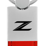 Nissan Z (New) Duo Leather / Chrome Key Fob - Red