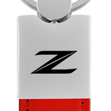 Nissan Z (New) Duo Leather / Chrome Key Fob - Red