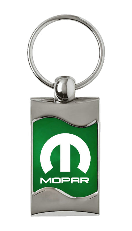 Mopar Rectangular Wave Key Fob - Green