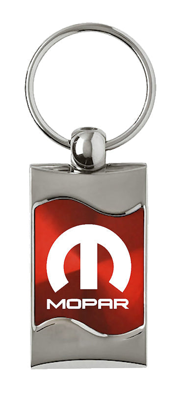 Mopar Rectangular Wave Key Fob - Red