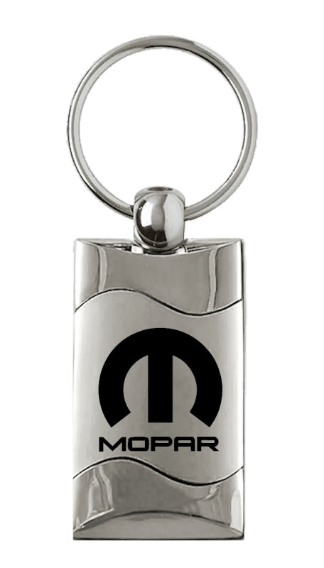 Mopar Rectangular Wave Key Fob - Silver