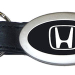 Honda (H Only) Oval Leather Key Fob - Black
