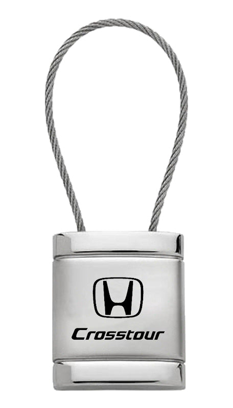 Honda Crosstour Satin-Chrome Cable Key Fob - Silver