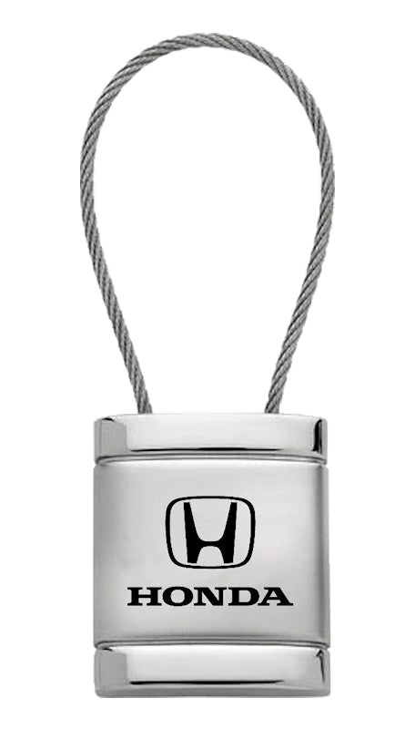 Honda Satin-Chrome Cable Key Fob - Silver