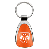 Ram Head Teardrop Key Fob - Orange