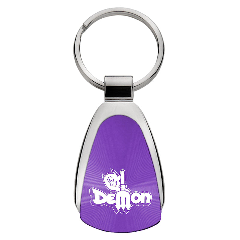 Plymouth Demon Teardrop Key Fob - Purple
