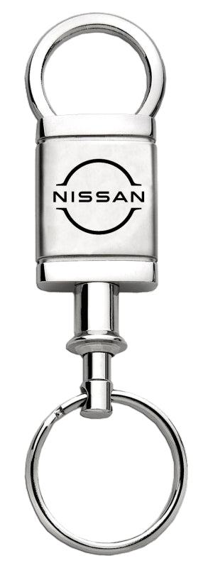 Nissan Logo Satin-Chrome Valet Key Fob - Silver