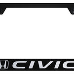 Civic Stainless Steel Frame - Laser Etched Black