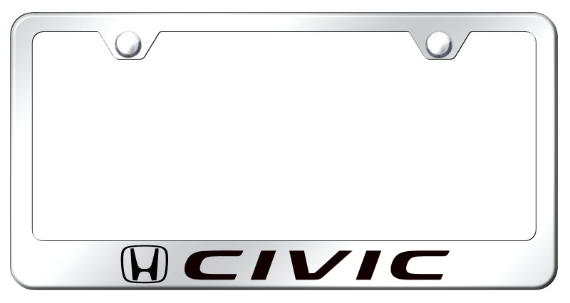 Civic Stainless Steel Frame - Laser Etched Mirrored