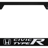 Civic Type R Stainless Steel Frame - Laser Etched Black