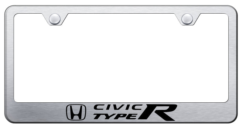 Civic Type R Stainless Steel Frame - Laser Etched Brushed