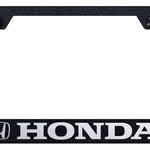 Honda Stainless Steel Frame - Laser Etched Rugged Black