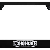 Longhorn Laramie Stainless Steel Frame - Laser Etched Black