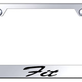 Fit Script Stainless Steel Frame - Laser Etched Mirrored