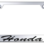 Honda Script Stainless Steel Frame - Laser Etched Mirrored