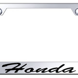 Honda Script Stainless Steel Frame - Laser Etched Mirrored