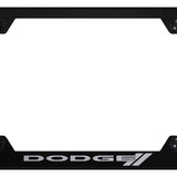 Dodge Stripe Steel Wide Body Frame - Laser Etched Black