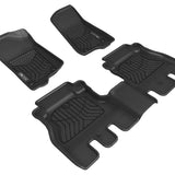 All-Weather Custom-Fit Floor Mats for Jeep Wrangler Jl Unlimited 2018-2025 with Non-Slip Backing - Black - 1st Row 2nd Row