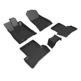 All-Weather Custom-Fit Floor Mats for Acura Tlx 2021-2025 with Non-Slip Backing - Black  - 1st Row 2nd Row