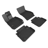 All-Weather Custom-Fit Floor Mats for BMW 8 Series Gran Coupe 2018-2025 with Non-Slip Backing - Black - 1st Row 2nd Row