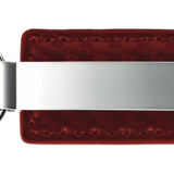 Blank Carbon Fiber Leather Key Fob - Burgundy