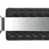 Blank Carbon Fiber Leather Key Fob - Gun Metal