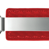 Blank Carbon Fiber Leather Key Fob - Red