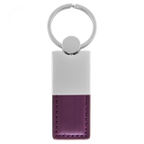Blank Duo Leather / Chrome Key Fob - Purple