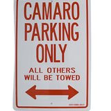 Camaro Parking Only Sign