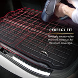 All-Weather Custom-Fit Floor Mats for Acura Mdx 2014-2020 with Non-Slip Backing - Black - Cargo Liner