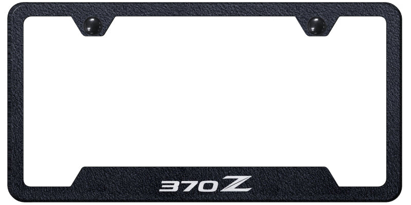 370Z Cut-Out Frame - Laser Etched Rugged Black