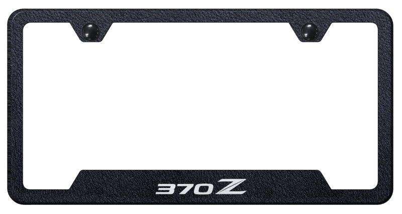 370Z Cut-Out Frame - Laser Etched Rugged Black