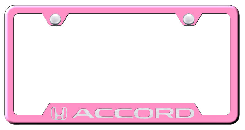 Accord Cut-Out Frame - Laser Etched Pink