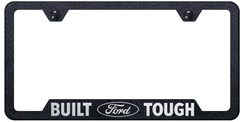 Built Ford Tough Cut-Out Frame - Laser Etched Rugged Black