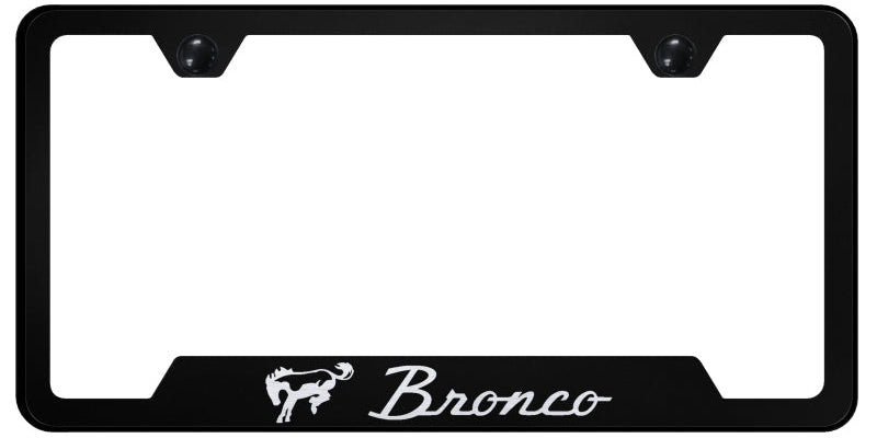 Bronco Cut-Out Frame - Laser Etched Black